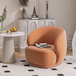 LIVARA EC1023 Frame High-Density Solid Board Shaped Sponge Wood Leisure Chair
