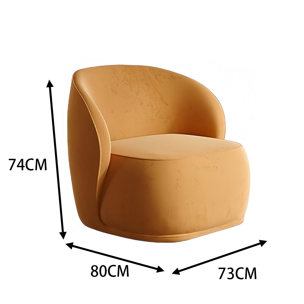 LIVARA EC1023 Frame High-Density Solid Board Shaped Sponge Wood Leisure Chair