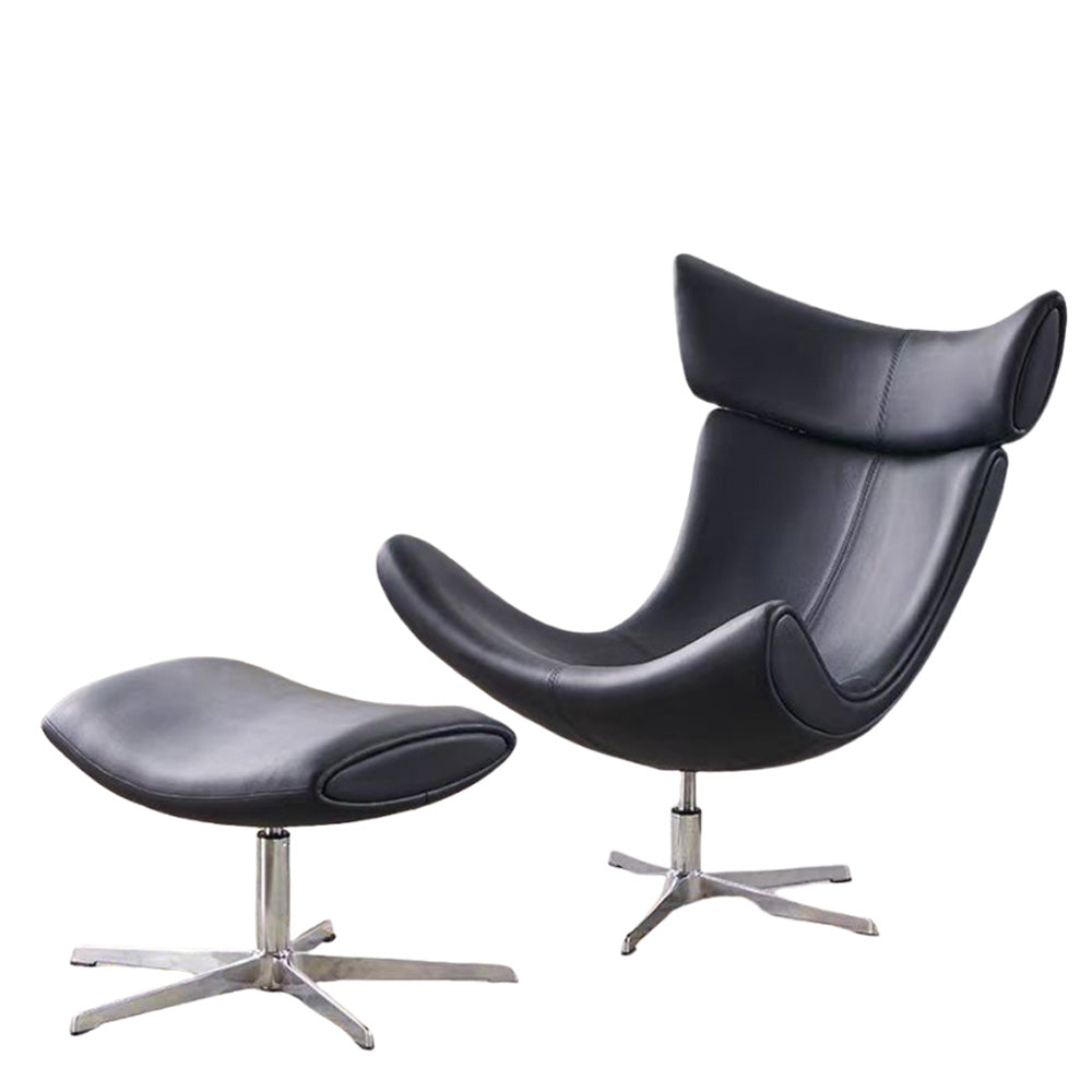 LIVARA EC1025 High-Density Alloy Aluminum Legs Sponge Swivel Chair