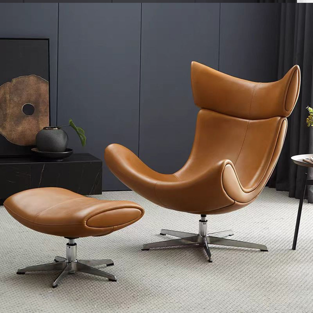 LIVARA EC1025 High-Density Alloy Aluminum Legs Sponge Swivel Chair