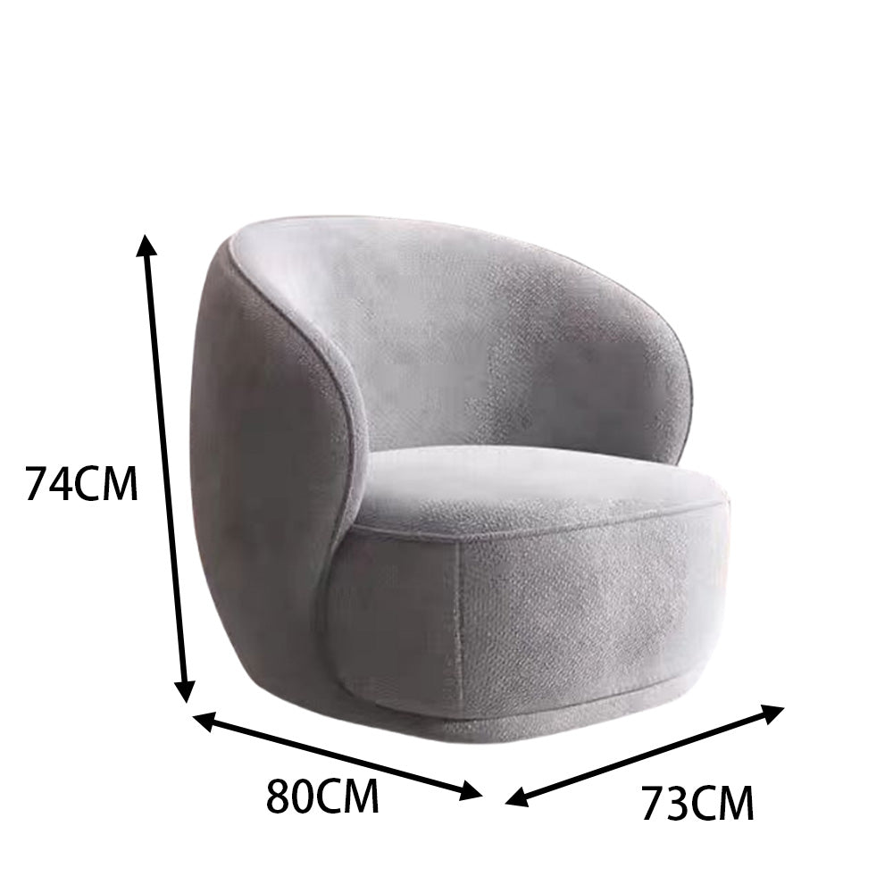LIVARA EC1023 Frame High-Density Solid Board Shaped Sponge Wood Leisure Chair