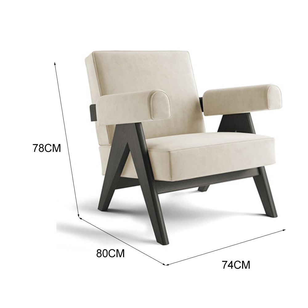 LIVARA EC1027 Wood Leisure Frame Solid Chair