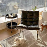 LIVARA EC1029 Steel Down Fiber Stainless Leather Feather Leisure Ultra Chair