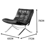 LIVARA EC1029 Steel Down Fiber Stainless Leather Feather Leisure Ultra Chair