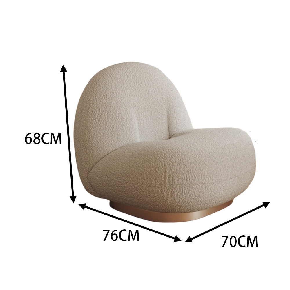 LIVARA EC1030 Sponge Steel Leisure Stainless High-Density Titanium-Plated Chair