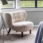 LIVARA EC1031 Wood Leisure Solid Sponge High-Density Lambswool Chair