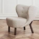 LIVARA EC1031 Wood Leisure Solid Sponge High-Density Lambswool Chair