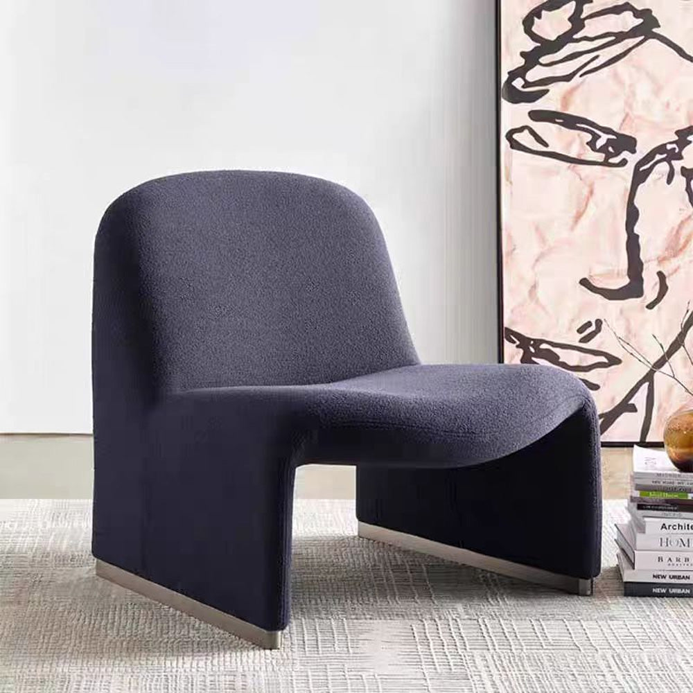 LIVARA FC1033 Leisure Velvet Design Creamy Hill Fashion Chair