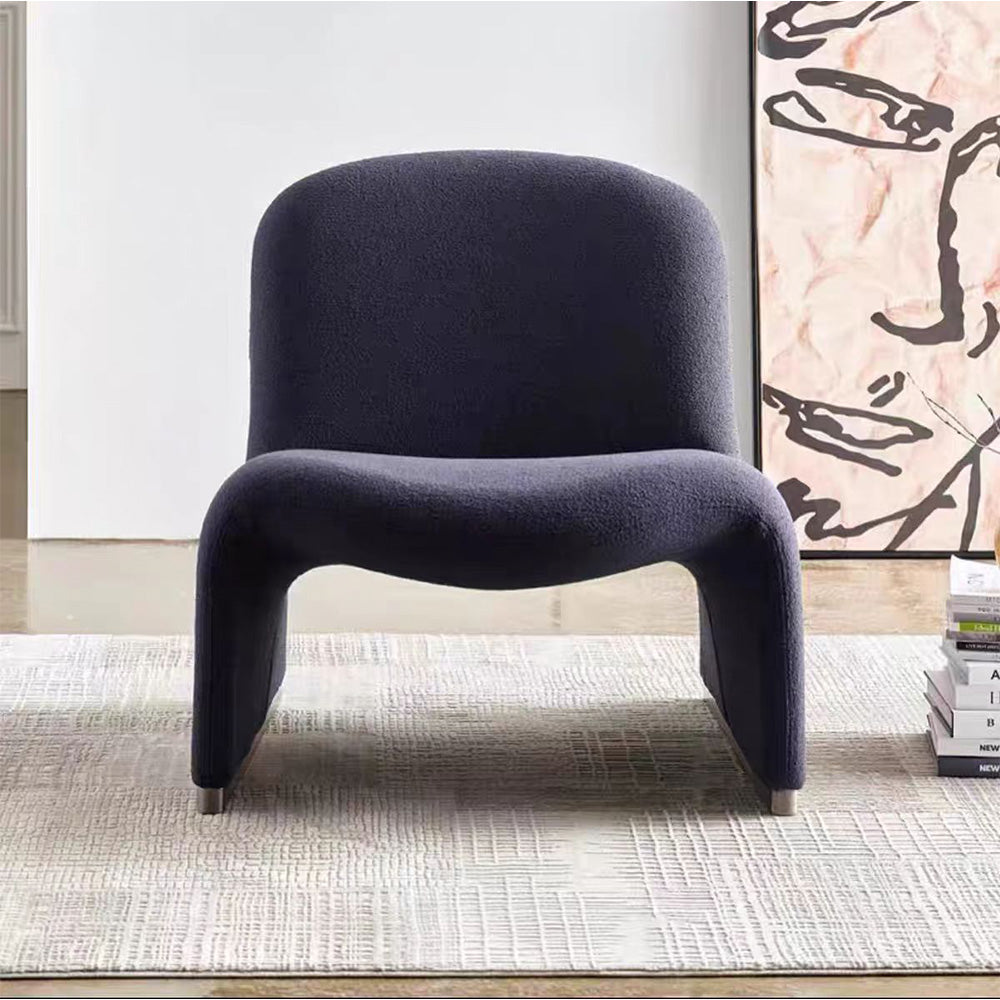 LIVARA FC1033 Leisure Velvet Design Creamy Hill Fashion Chair