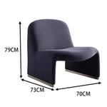 LIVARA FC1033 Leisure Velvet Design Creamy Hill Fashion Chair