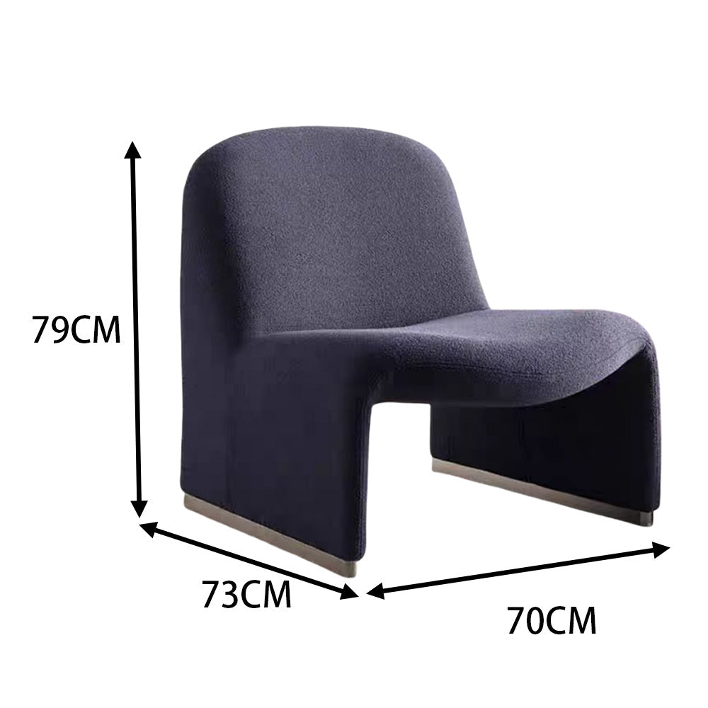 LIVARA FC1033 Leisure Velvet Design Creamy Hill Fashion Chair