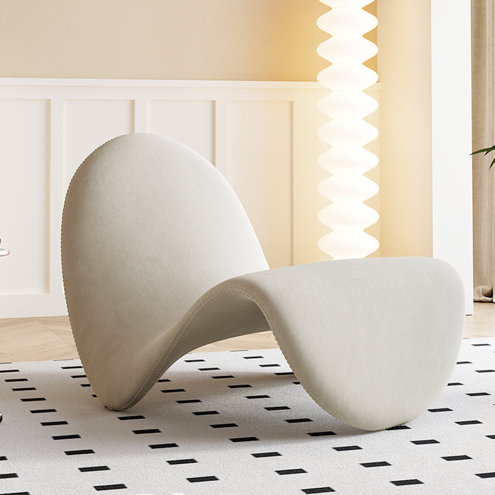 LIVARA EC1034 Leisure Velvet Tongue-shaped Chair Fabric