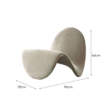 LIVARA EC1034 Leisure Velvet Tongue-shaped Chair Fabric