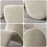 LIVARA EC1034 Leisure Velvet Tongue-shaped Chair Fabric
