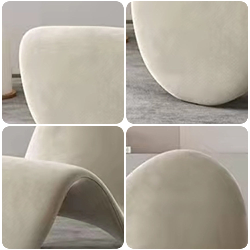 LIVARA EC1034 Leisure Velvet Tongue-shaped Chair Fabric