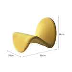 LIVARA EC1034 Leisure Velvet Tongue-shaped Chair Fabric