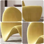 LIVARA EC1034 Leisure Velvet Tongue-shaped Chair Fabric