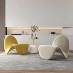 LIVARA EC1034 Leisure Velvet Tongue-shaped Chair Fabric