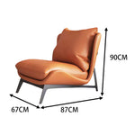 LIVARA EC1035 Leisure Down Minimalist Feather Curved Wood Design Chair