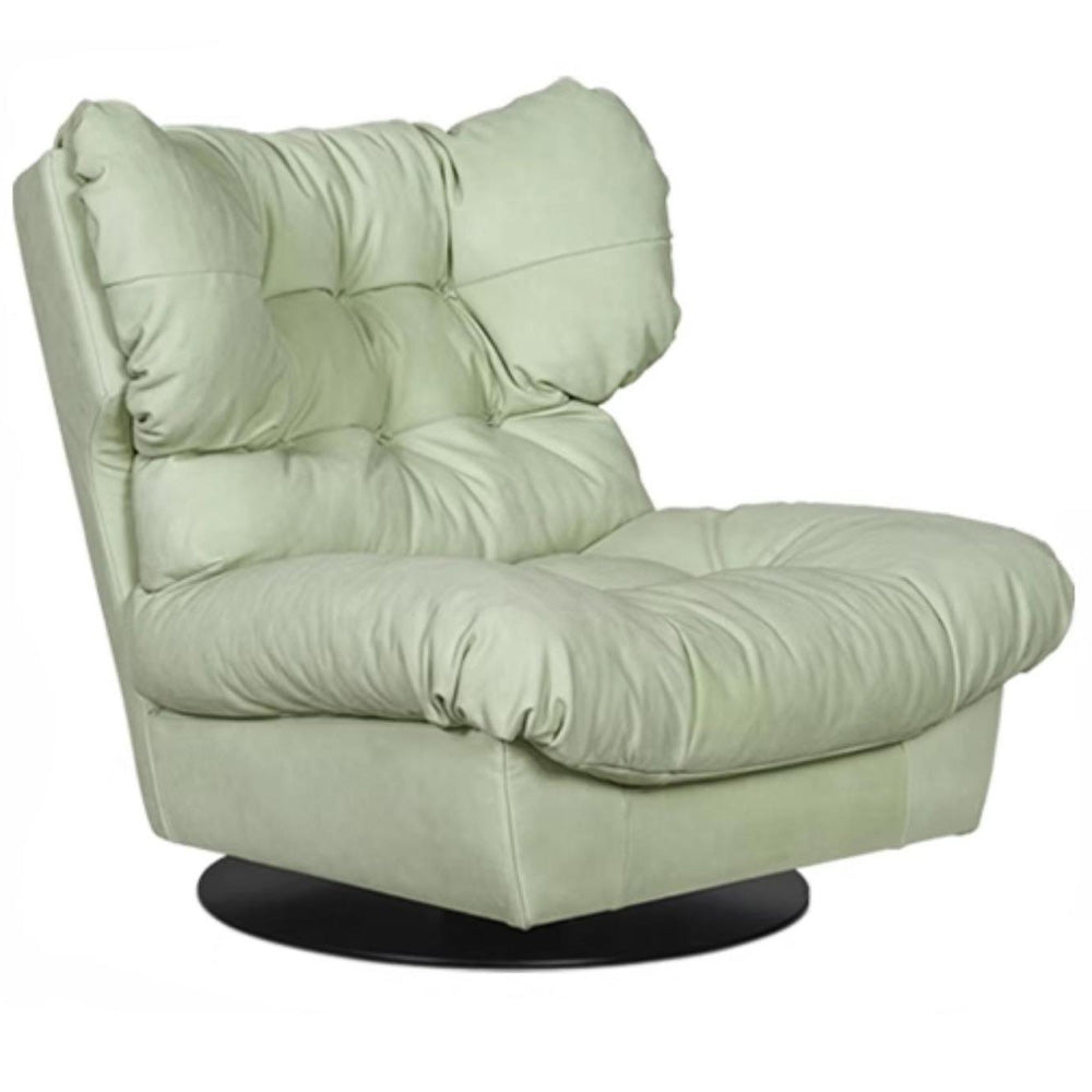 LIVARA EC1022 Leisure Matte Stainless Frame Fabric Round Steel Wooden Base Chair