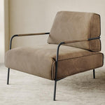 LIVARA EC1036 Solid Leisure Wood High-End Design Iron Frame Frame Chair