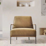 LIVARA EC1036 Solid Leisure Wood High-End Design Iron Frame Frame Chair