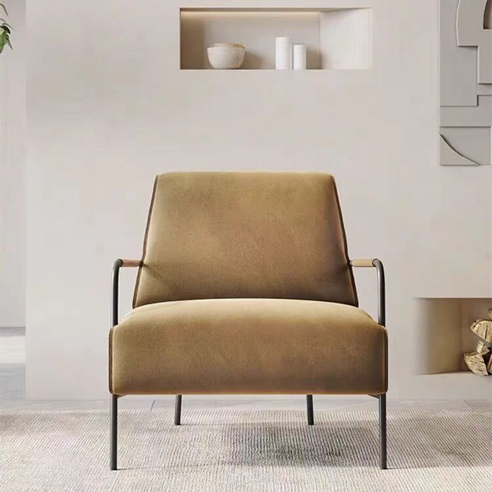 LIVARA EC1036 Solid Leisure Wood High-End Design Iron Frame Frame Chair