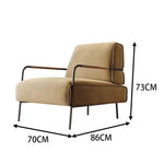 LIVARA EC1036 Solid Leisure Wood High-End Design Iron Frame Frame Chair