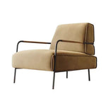 LIVARA EC1036 Solid Leisure Wood High-End Design Iron Frame Frame Chair