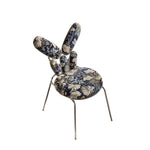 LIVARA EC1040 Floral Chair/Dining Print Stainless Leisure Chair Steel Legs