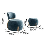LIVARA EC1045 Iron Foam Frame Filling Leisure Chair