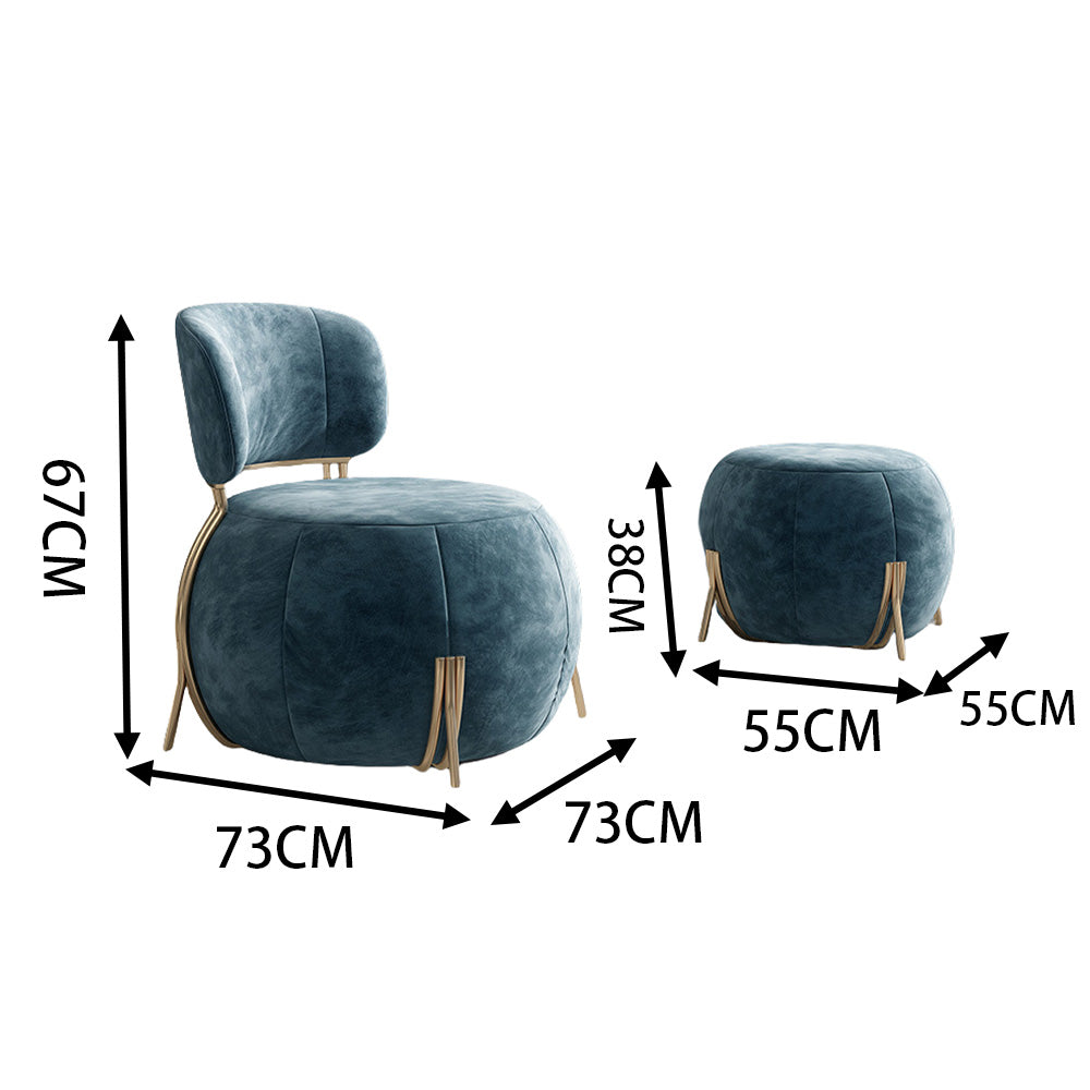LIVARA EC1045 Iron Foam Frame Filling Leisure Chair
