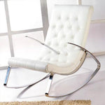 LIVARA EC1052 Steel Foam Rocking Stainless Bentwood High-Density Chair