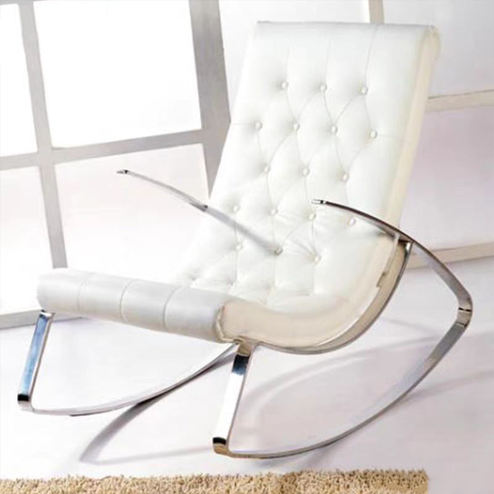 LIVARA EC1052 Steel Foam Rocking Stainless Bentwood High-Density Chair