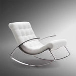 LIVARA EC1052 Steel Foam Rocking Stainless Bentwood High-Density Chair