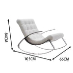 LIVARA EC1052 Steel Foam Rocking Stainless Bentwood High-Density Chair