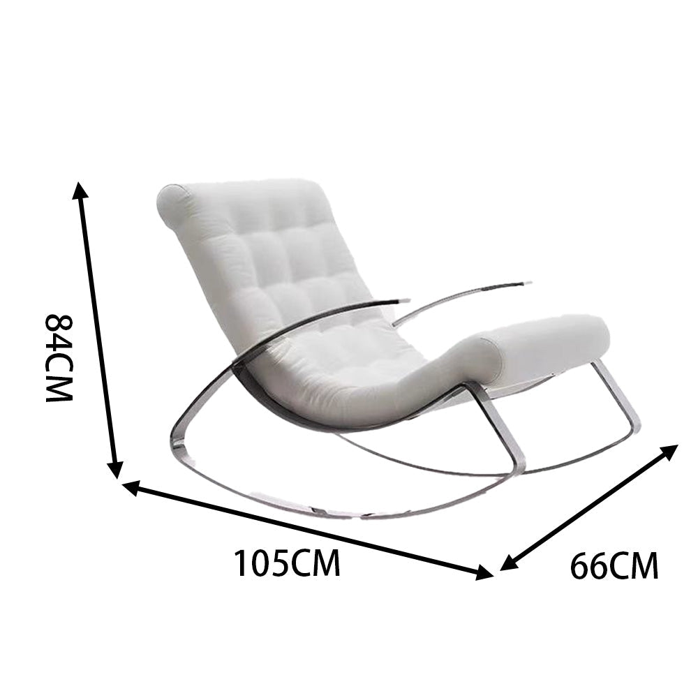 LIVARA EC1052 Steel Foam Rocking Stainless Bentwood High-Density Chair