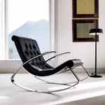 LIVARA EC1052 Steel Foam Rocking Stainless Bentwood High-Density Chair