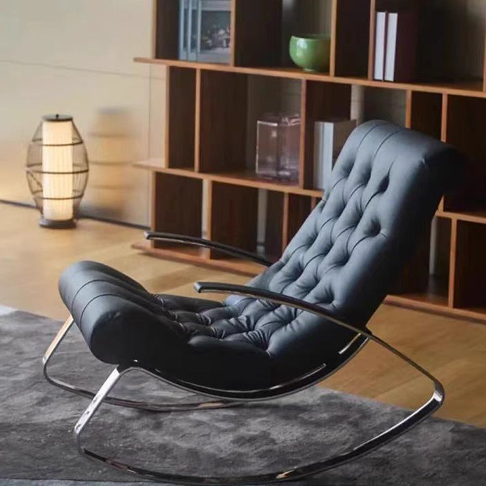 LIVARA EC1052 Steel Foam Rocking Stainless Bentwood High-Density Chair