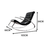 LIVARA EC1052 Steel Foam Rocking Stainless Bentwood High-Density Chair