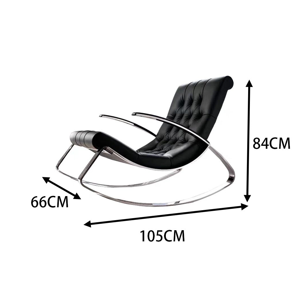 LIVARA EC1052 Steel Foam Rocking Stainless Bentwood High-Density Chair