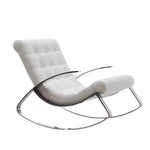 LIVARA EC1052 Steel Foam Rocking Stainless Bentwood High-Density Chair