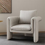 LIVARA EC1054 Fabric Frame Bentwood Velvet Leisure Chair