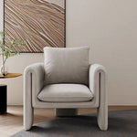 LIVARA EC1054 Fabric Frame Bentwood Velvet Leisure Chair