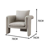 LIVARA EC1054 Fabric Frame Bentwood Velvet Leisure Chair