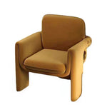 LIVARA EC1054 Fabric Frame Bentwood Velvet Leisure Chair