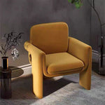 LIVARA EC1054 Fabric Frame Bentwood Velvet Leisure Chair