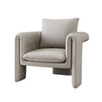 LIVARA EC1054 Fabric Frame Bentwood Velvet Leisure Chair