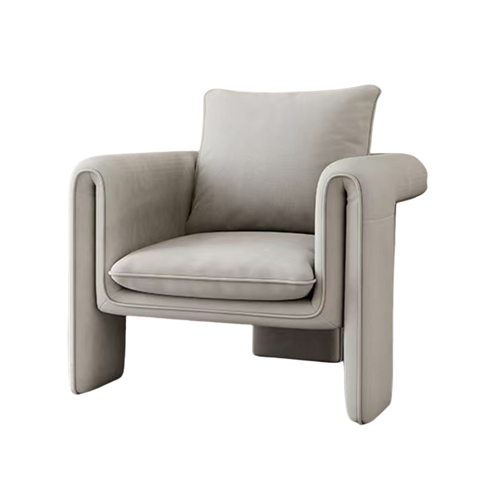 LIVARA EC1054 Fabric Frame Bentwood Velvet Leisure Chair