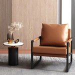 LIVARA EC1056 Frame, with and Eucalyptus High-Density Foam, Chair Leisure Black Frame Legs
